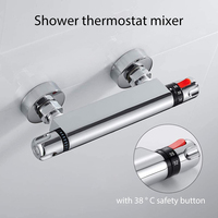 Thermostat mitigeur de barre de douche robinets mitigeur de robinet de douche thermostatique de bain à montage mural