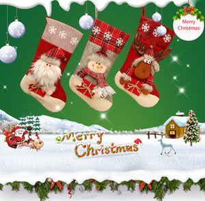 Stocking Large <b>Xmas</b> Gift <b>Bags</b> Fireplace Decoration Socks New Year Candy Holder Christmas Decor for Home - Product Image 4
