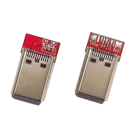 Conector USB Tipo C Macho JN 24P, USB 2.0 a C Rp 56K, C a Micro Rd 5.1K, C a C 60W 5A, Acero Inoxidable SUS304