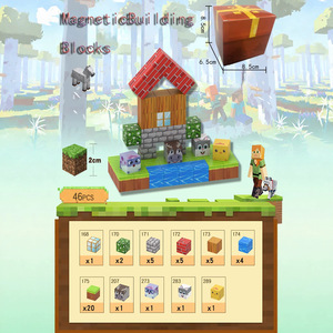 Jouets en gros pour le marché international : Blocs de construction magnétiques en verre à assemblage libre, thème Forêt primitive et Jungle, pour les 0-3 mois - Product Image 2