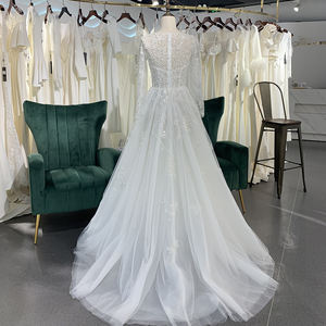 Jancember LSSG070 Elegant Lace <b>Long</b> <b>Sleeve</b> Muslim Bridal <b>Wedding</b> <b>Dresses</b> - Product Image 5