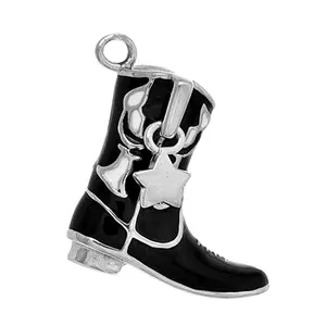 Jewelry making diy metal alloy enamel colors cowboys cowgirls boot charms Soul Lock