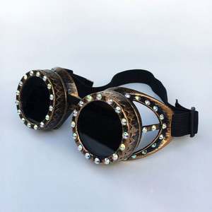 Nouvelles Lunettes Steampunk Diamantées Unisexe Style Rétro 2019 pour Cosplay DIY - Product Image 5