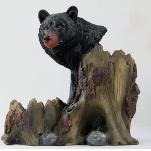 Escultura de resina para decoración del hogar, Cenicero de oso, figurita en forma de oso, plato de decoración de halloween, bandeja de dulces, directa de fábrica