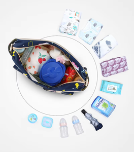 Bolsas de pañales para bebés de diseñador impreso, bolsa impermeable, portátil, de alta capacidad, para cochecito de bebé, bolsa para mamá con <span class=keywords><strong>cambiador</strong></span> - Product Image 6