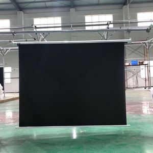 200 inch 4:3 phía sau màu đen hình ống động cơ ngoài trời PVC có thể gập lại cuộn lên Máy Chiếu Điện cơ giới màn hình chiếu - Product Image 4