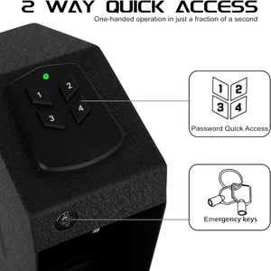 Gun Safe for Handgun, Mounted Gun Safe for Hand Gun <b>Lock</b> Key <b>Lock</b> Quick-Access Handgun Safe <b>Box</b> for Nightstand Wall Mount Silent - Product Image 6