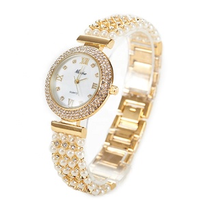 Vigilanza di signore Di Lusso Braccialetti Delle Donne Del Diamante Guarda Le Donne di Strass Ultra Sottile Da Polso Orologi di Cristallo Della Perla Orologi Dei Monili di Bling - Product Image 1