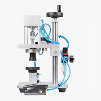 Machine de capsulage pneumatique semi-automatique Henwi pour bouteilles en verre et ampoules – Presse manuelle