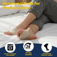 Coussinets métatarsiens en gel antidérapants pour femmes et hommes, coussinets de soutien pour l'avant-pied, coussinets de soutien pour le nerf de Morton et la métatarsalgie