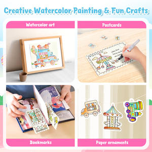 كتاب تلوين مائي سحري من جويكات، رائج البيع، بتصميم الحديقة، 20 صفحة، يعزز الإبداع - Product Image 4