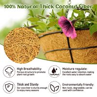 C76 100% natürliche Kokosnuss faser Pflanzer Liner Runde Coco Coir Hanging Basket Liner für Garten blumentöpfe