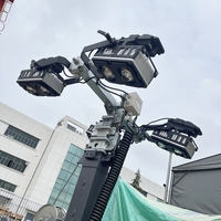 Atlas Copco V4 + V5 + Tours d'éclairage LED mobiles Original Outdoor 5m Eclairage portable Chantiers de construction Alimenté au gaz Manuel inclus