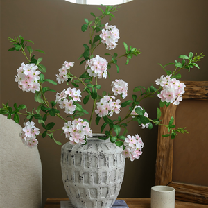 Fleurs d'hortensias artificielles en soie de haute qualité, réalistes, à 4 têtes, 88 cm de long, à tige unique, pour la décoration de la maison et des événements - Product Image 6