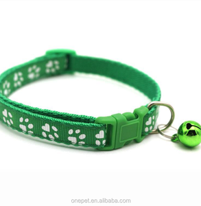 Molti colori riflettenti e regolabili colletto per gatti per animali domestici elegante stampa con zampa di design dei cartoni animati collo in Nylon - Product Image 5