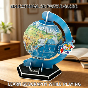 Juguete Educativo Lucky Toys, Rompecabezas 3D Creativo, Modelo de Globo Terráqueo (33 Piezas) - Product Image 3