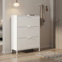 Meuble à chaussures moderne en métal, armoire à chaussures en acier peu encombrante, casier mural de rangement pour chaussures, étagère de rangement pour chaussures pour le salon
