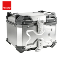 Marque privée F2-MOTO 45L X Design Boîte arrière argentée grande capacité Boîte à bagages pour moto