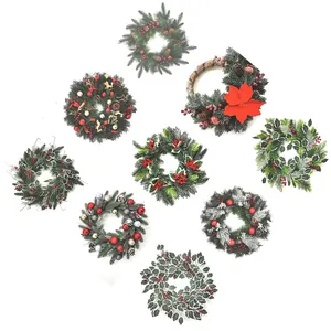 Guirlande Décoration De Porte De Noël Plantes Artificielles Fleurs De Noël Pin Suspendu Guirlande Artificielle Pour La Décoration De Noël