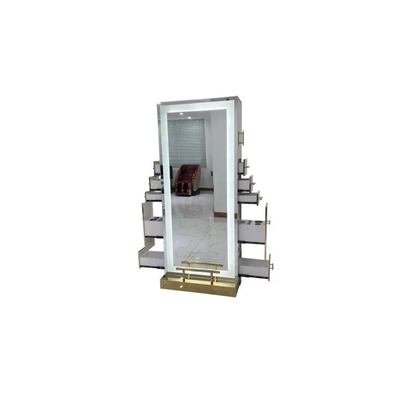 Hot Selling Barber Shop Mirror Table Hairdressing Mirror Single and Double Side Floor Mirror