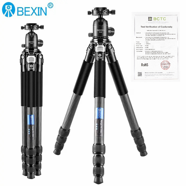 Professional Dslr Shooting Photographic Accessory Heavy Duty Load Big Carbon Fiber Tripod for Bird Watching Hunting Outdoor