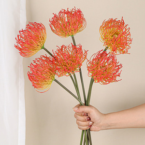 <span class=keywords><strong>Flor</strong></span> Artificial de Protea con Tacto Real y Tallo Acolchado para Decoración de Salones de Boda, Arreglo Floral con Protea, Garra de Cangrejo y Crisantemo - Product Image 2