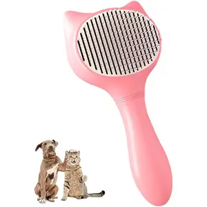 Bán buôn dễ thương Mèo Tai hình dạng vật nuôi tự làm sạch bàn chải mèo tóc Remover massage Lược mèo chải chuốt bàn chải