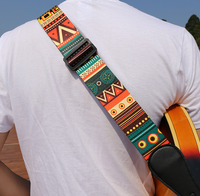 Bracelet en cuir Melody Guitare folk Guitare acoustique Personnalité La sangle de guitare peut être élargie 100 mixte