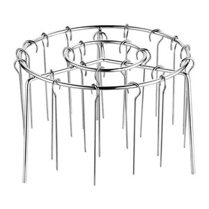 Parrilla de barbacoa de acero inoxidable para el hogar, rejilla redonda para freidora de aire de calidad alimentaria, agujas especiales para asar carne, soporte para brochetas - Product Image 3