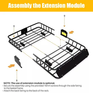Extension porte-bagages de qualité supérieure porte-bagages panier suv voyage camping accessoires voiture utilisé support de galerie de toit