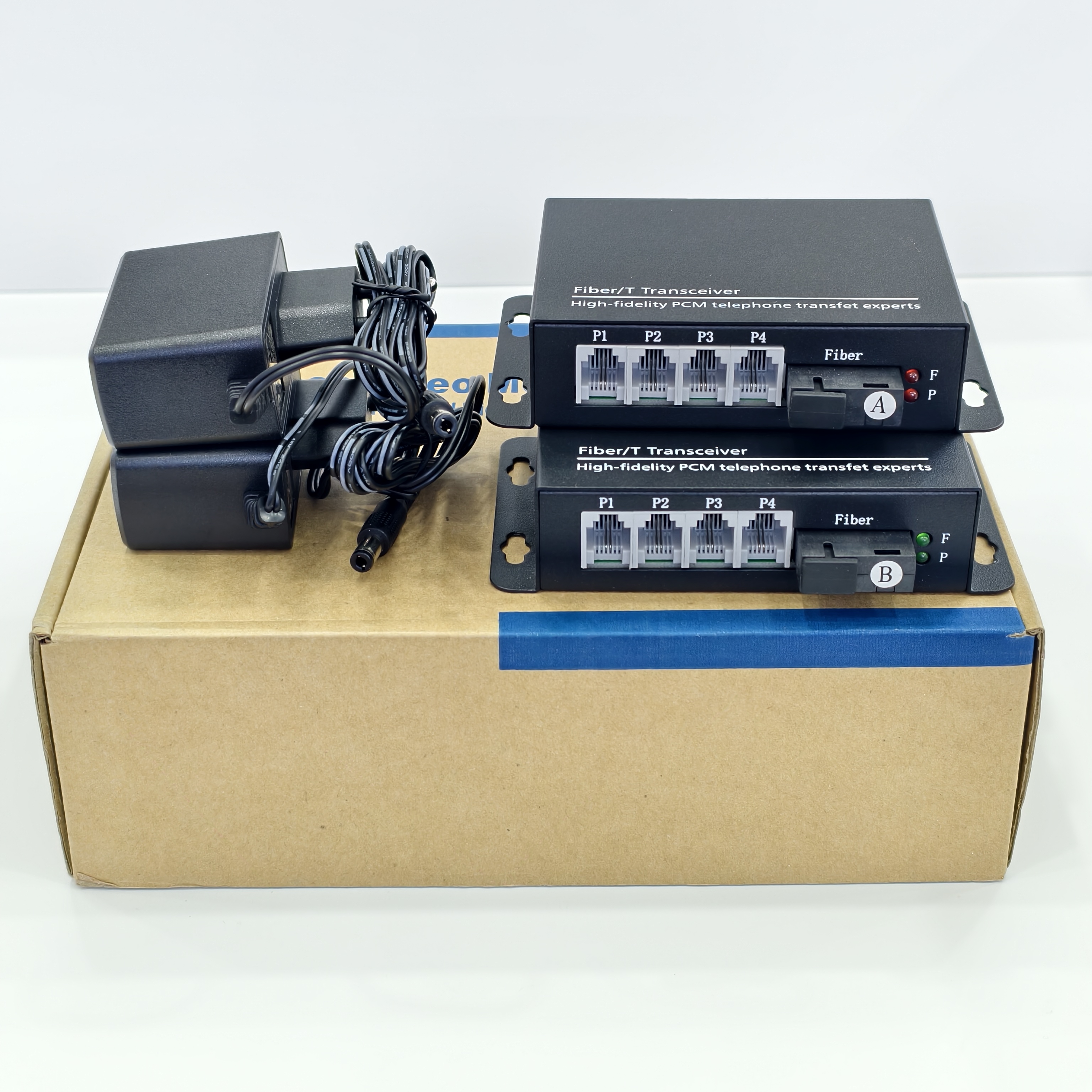 High-fidelity PCM Telephone Transfer Experts 4CH Telephone Over Fiber Optic Media Converters Extender SC Singlemode 20KM