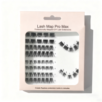 En gros, Clusters de cils volumineux pré-mappés pour extensions de cils DIY, Marque privée professionnelle