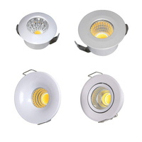 Éclairage encastré LED Mini petit trou en aluminium rond noir blanc or éclairage intérieur 33MM 43MM Ouverture COB petit projecteur encastré