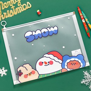 Cô gái A4 thư mục tập tin cho tài liệu Kawaii Dễ thương đồ dùng học tập PP lưu trữ dây kéo túi - Product Image 5