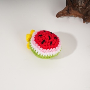 Handmade Crochet trái cây búp bê thiết lập dễ thương dệt kim bơ táo dưa hấu & hơn may & dệt trang trí nội thất & Quà Tặng - Product Image 6