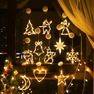 Nouvelle guirlande lumineuse LED en forme d'étoile de Noël, luminaire suspendu, indice de protection IP65, blanc chaud, utilisation en extérieur pour la décoration des fenêtres et des pièces - Product Image 2