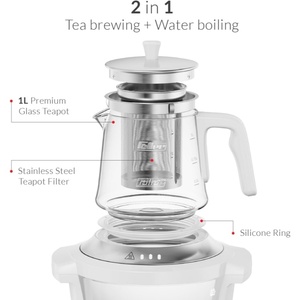 Ensemble théière et bouilloire 2 en 1, bouilloire électrique en verre SCHOTT, appareil de cuisine intelligent, bouilloire électrique en verre - Product Image 3
