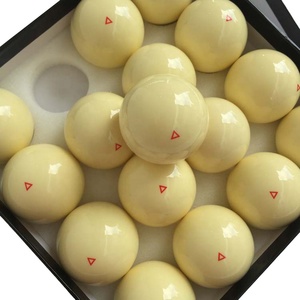 Xmlivet-bolas blancas de <span class=keywords><strong>billar</strong></span> para piscina, accesorios de bolas blancas de nueve bolas, amarillas con triángulo rojo de resina de 52,5mm/57,25mm - Product Image 6