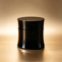 Nouveau design, vente en gros, pot rond vide en PP, pot de vernis à ongles noir brillant, pot de gel de construction 10g 15g 30g 50g, pot rond en plastique PP pour vernis gel