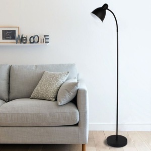 Lampe de sol moderne minimaliste en métal, E27 LED, hauteur réglable, abat-jour conique, couleur blanc noir, usage résidentiel - Product Image 4
