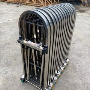 Barrière de contrôle des foules amovible en acier inoxydable, vendue directement d'usine, avec ouverture coulissante, pour usage scolaire - Product Image 3