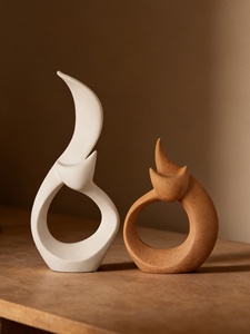 Adornos de Cerámica Abstractos Estilo Wabi-Sabi para Sala de Estar, <span class=keywords><strong>TV</strong></span> y Mueble para Vinos, Decoración del Hogar, Regalo de Inauguración - Product Image 3