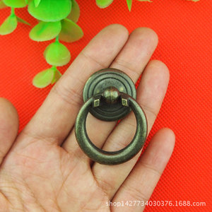 Qinggu <b>Ring</b> Furniture Handle 25mmx45mm Alloy Drawer Pull Traditional Style Durable Hardware - Product Image 3