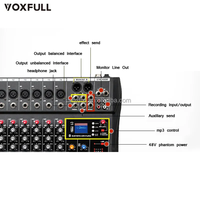 Console de mixage audio numérique professionnelle Voxfull CT16 16 canaux avec alimentation fantôme 48V