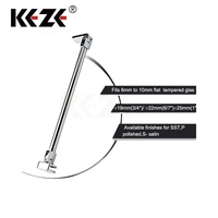 Accessoires de salle de bain : Bras de support réglable en acier inoxydable 304 pour porte de douche en verre sans cadre, barre stabilisatrice, tige de traction