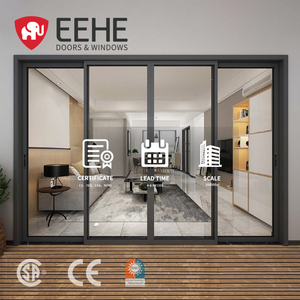 EEHE Cloison extérieure Portes coulissantes en aluminium Certifié NFRC Efficacité de l'isolation Triple portes coulissantes en verre trempé - Product Image 1