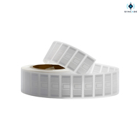 Étiquette RFID UHF personnalisée en rouleau, puce 45x19mm, portée de lecture 10m, étanche, anti-UV, adhésif acrylique, 92/128 bits, pour vêtements