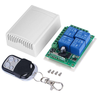 Interrupteur sans fil universel à 4 canaux, 4 boutons, récepteur de relais, émetteur RF, télécommande 433 MHz, DC12V