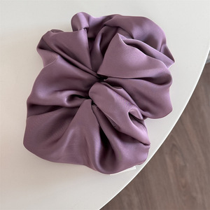 Large 18cm <strong>Burgundy</strong> Silk Satin Scrunches <strong>Hair</strong> Ties <strong>Accessories</strong> - Product Image 4