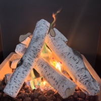 Kayu Bakar, Log Keramik, Log Gas, Set Log Putih untuk Perapian